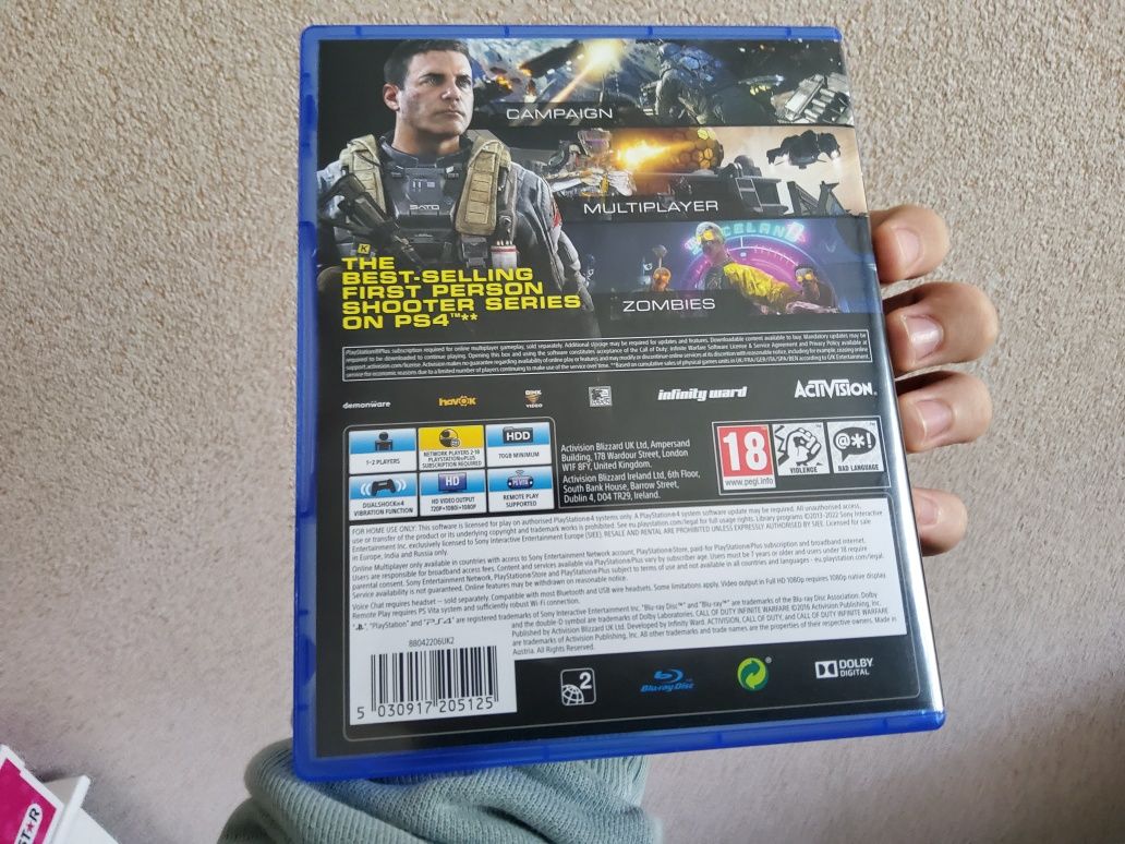 Продам или оменяю диск Call of Duty: infinite warfare на ps4