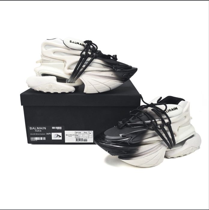 Adidasi Balmain Unicorn Black and White