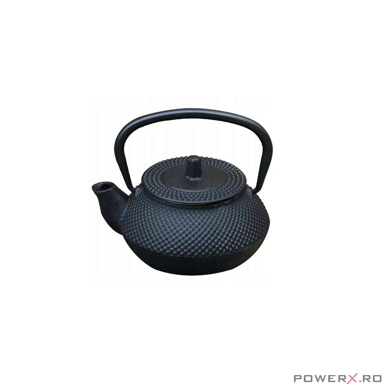 Ceainic cu infuzor, din fonta, 0,3l, fierbator traditional, Kinghoff