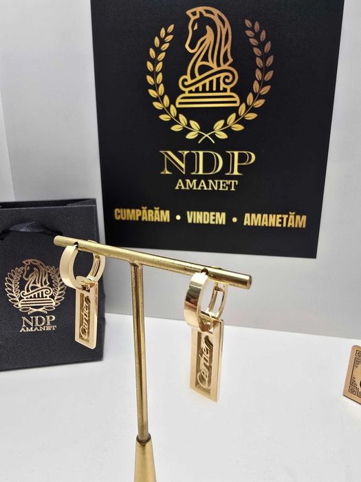 NDP Amanet NON-STOP Calea Vitan Nr.121 Cercei Cartier AUR NOU 14k 5.90