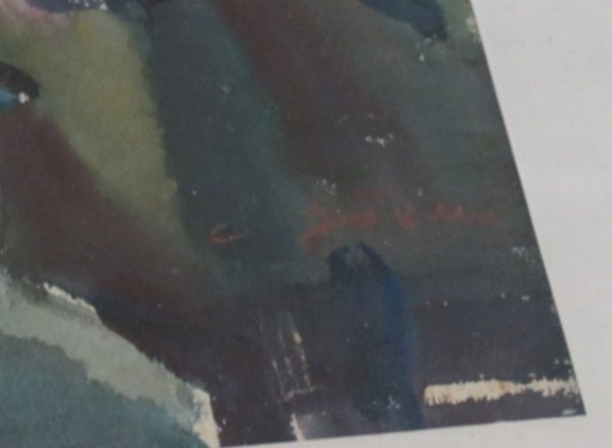 Tablou original Constantin Găvenea – „Buchet de flori” – acuarelă