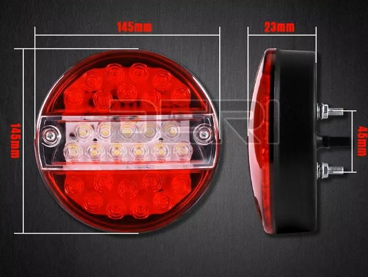 Стоп LED №3949-1 тип хамбургер12V червено-бели задни стоп светлини