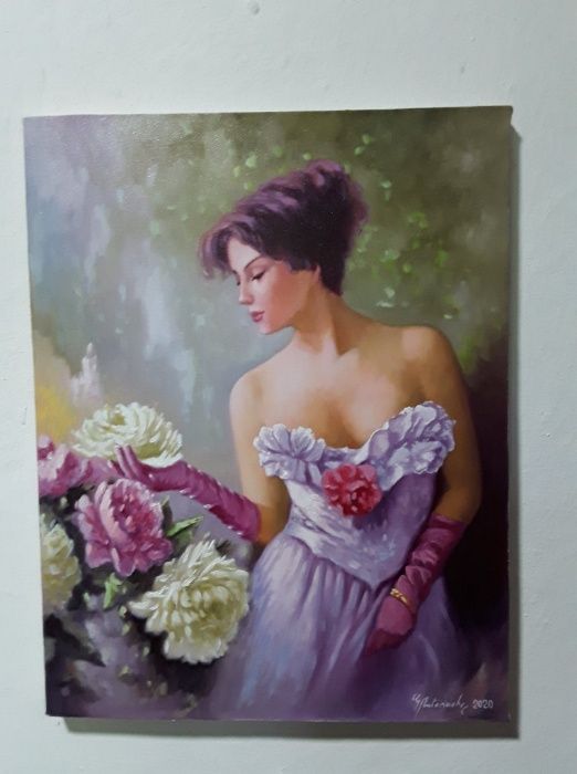 Tablou "Mireasma florilor" - ulei pe panza - 40x50 cm