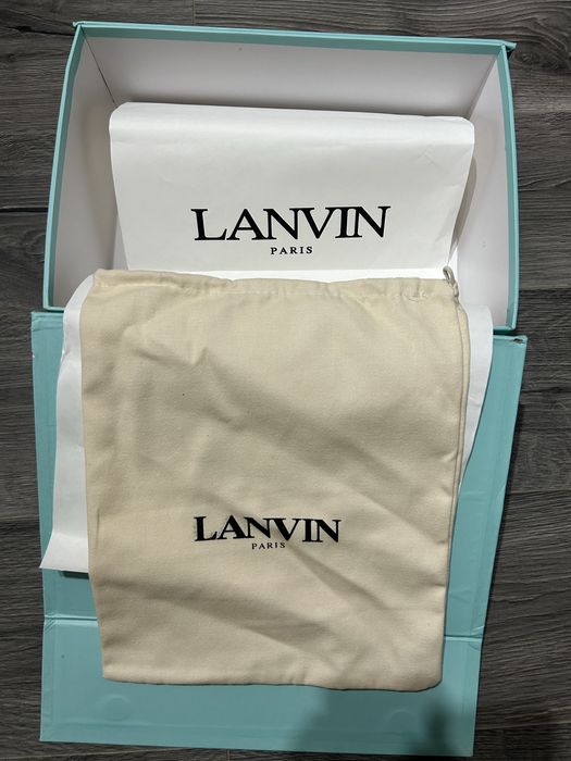 lanvin curb round toe lace up