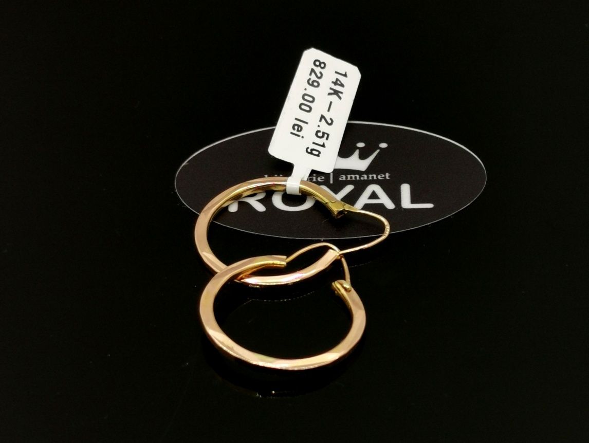 Bijuteria Royal cercei din aur 14k 2.51 gr