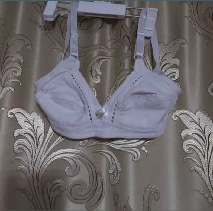 Sutien bumbac marimea 34 alb fara push up