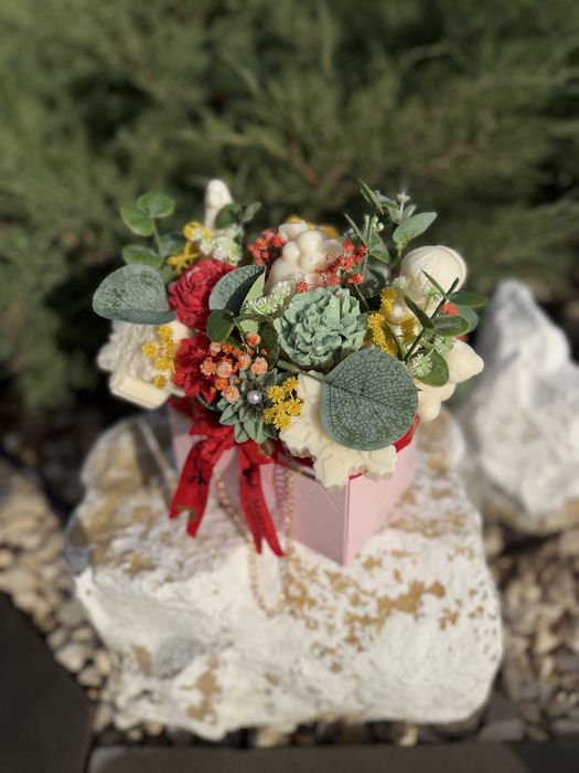 Buchet din ceară de soia parfumată – cadoul perfect, handmade!