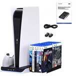 Stand racire cu 2 porturi de incarcare multifunctional pt PlayStation5