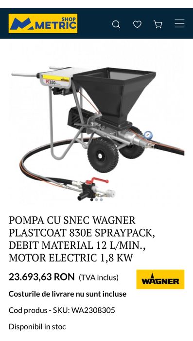 Fane Amanet: Stație de tencuială Wagner PlastCoat 830 Noua