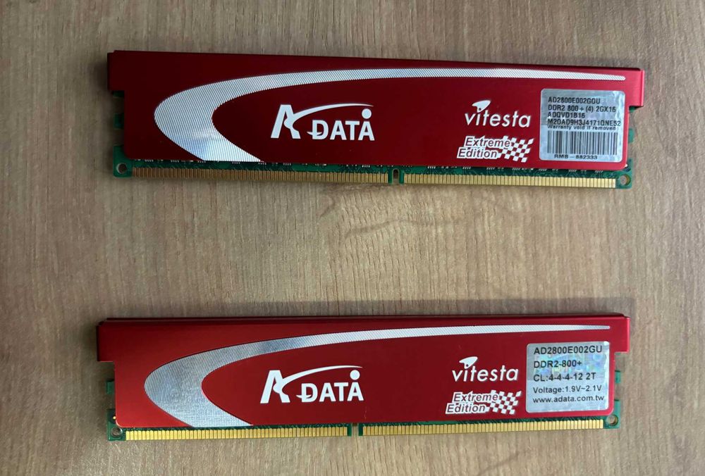 Vând două module de memorie 4 GB RAM A-DATA Vitesta Extreme DDR2