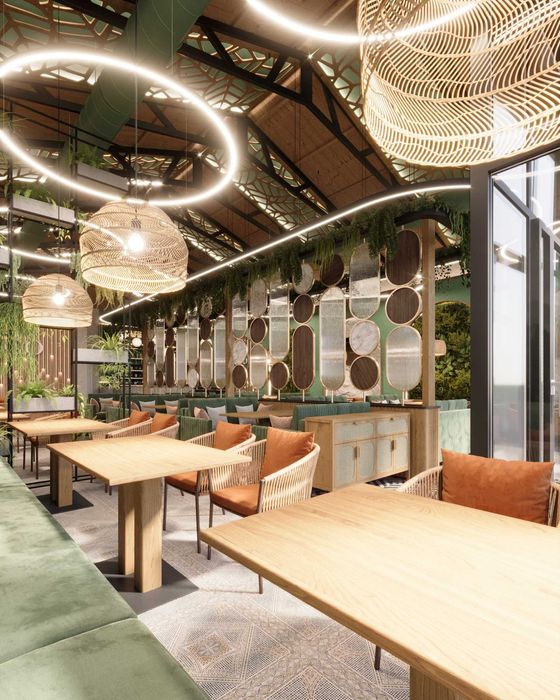 Премиум дизайн ресторана, кафе, кофейни