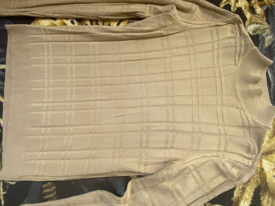 Maleta/Pulover cu gât mic/semi, bej, brand C&A, mărime S/36