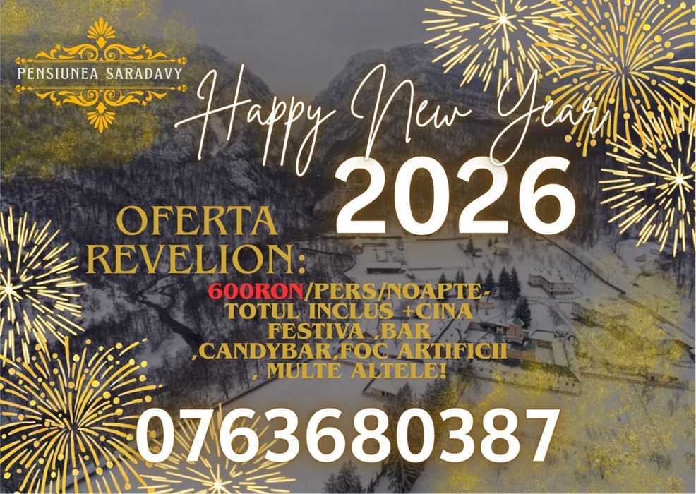 Revelion ! Pensiunea Saradavy ! ( camere libere de revelion)