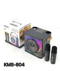 Boxa Karaoke cu 2 microfoane KMS-804 ,Bluetooth ,Putere 20W