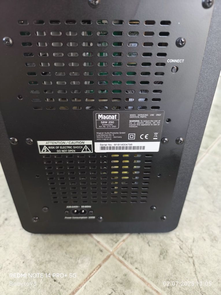 Magnat sbw 250 саундбар с бас каса