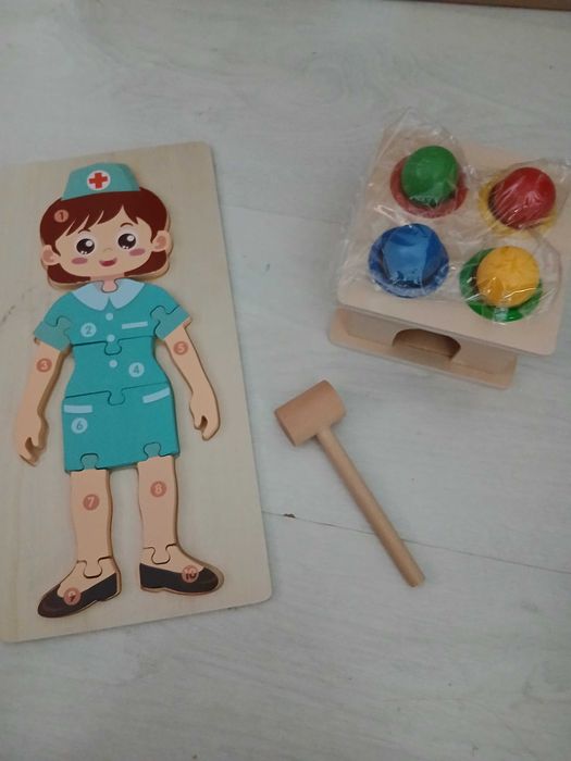 Дървени занимателни играчки