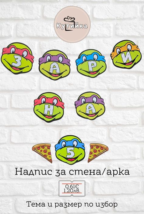 Банер/надпис за рожден ден, погача и други поводи