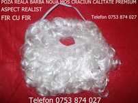 Barba Mos Craciun adult, copil,ASPECT REAL Fir cu Fir calitate PREMIUM