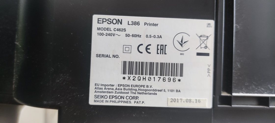 Epson принтер L386