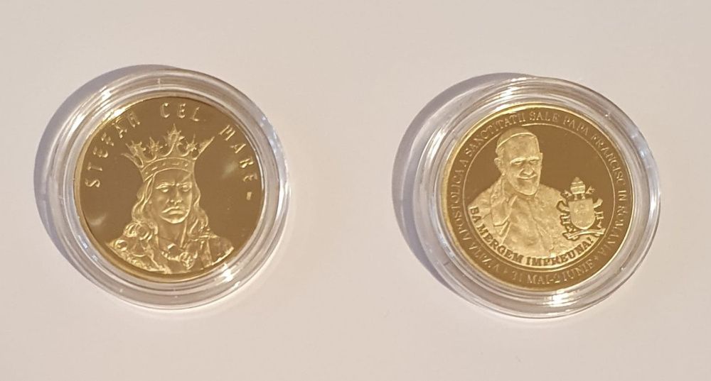 Lot 2 monede 50 bani, proof 2019 - Papa Francisc, Putna (pret fix)