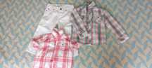 Zara, set 2 camasi + o pereche pantaloni, marimea 18-24 luni, ,baiat