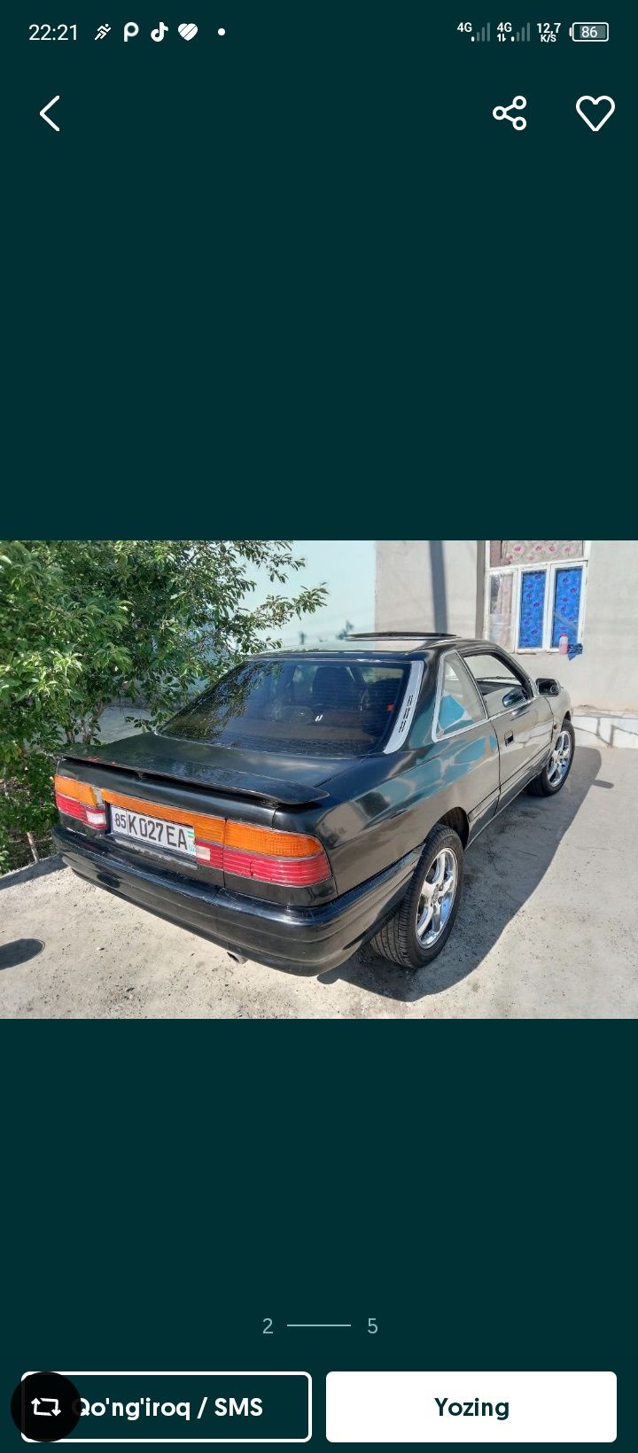 Mazda 626 cupe sotladi