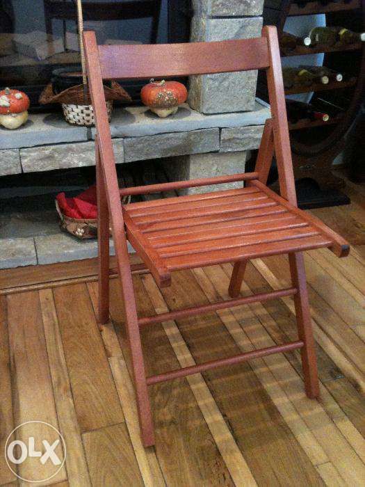 Scaun pliant lemn masiv - (scaune pliante)