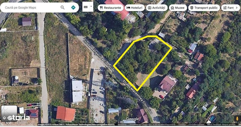 1538 mp.  intravilan, Deschidere - 36 m, str. Manastirea Clocociov