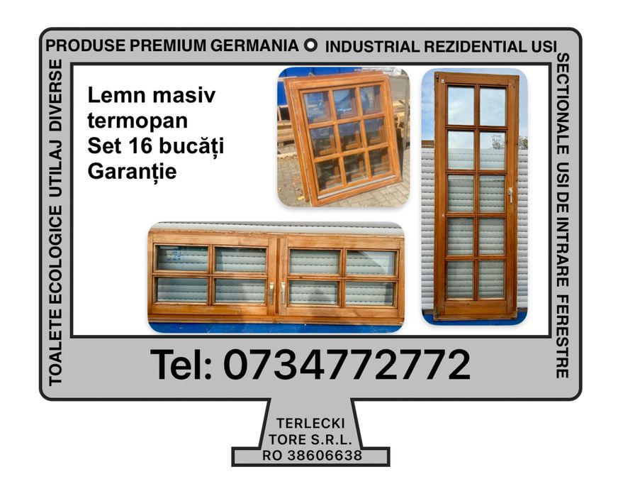 FEREASTRA PREMIUM LEMN geam termopan 16 buc diferite dim. Germania