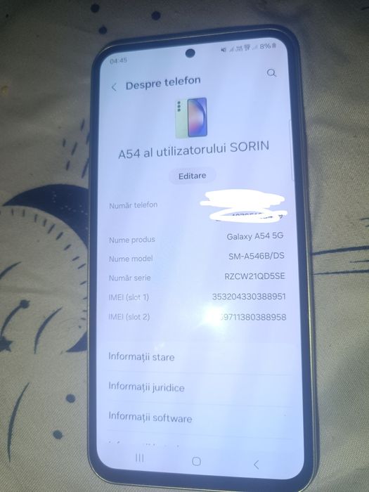 Samsung Galaxy A54 schimb cu un iPhone 11 pro sau 11