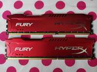 Kit Memorie Ram HyperX Fury RED 16 GB (2 X 8 GB) 1600 Mhz.