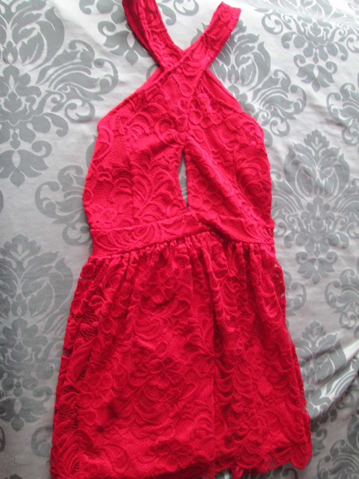 rochie rosie eleganta 40