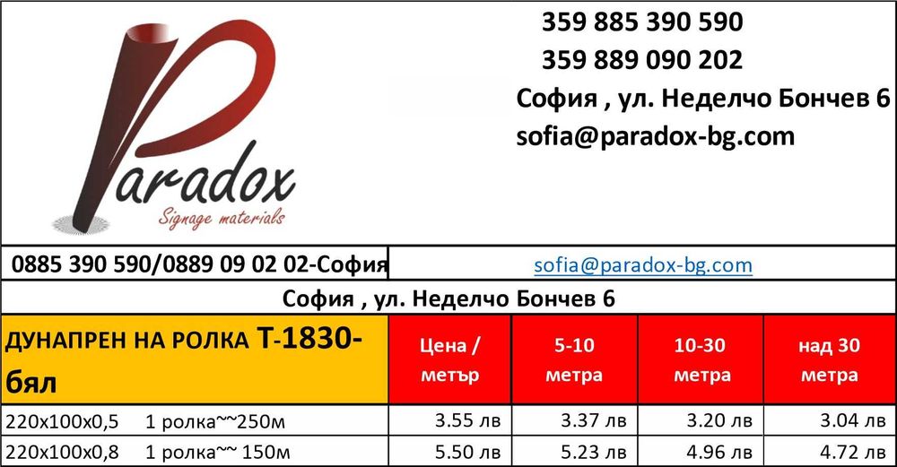 Дунапрен на ролка - плътност 18