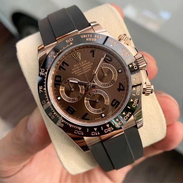 rolex daytona 40mm каучук / шоколад