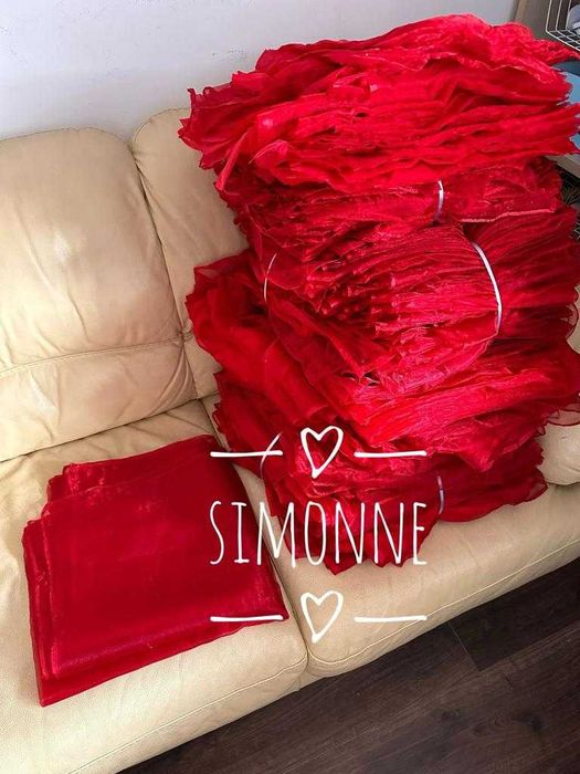 Vanzare Esarfe/funde scaun organza rosu