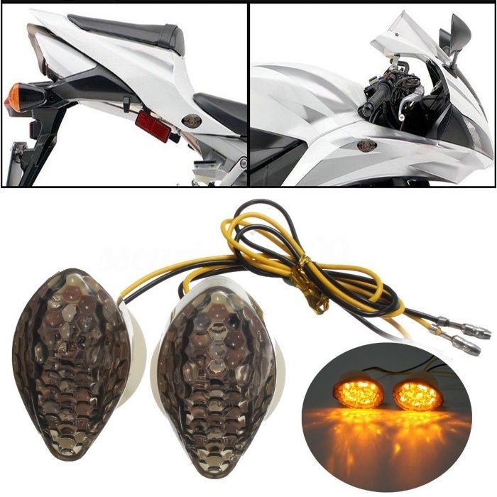 Set x2 Semnalizari LED Moto Atv Scuter Incorporate Carena Honda A051