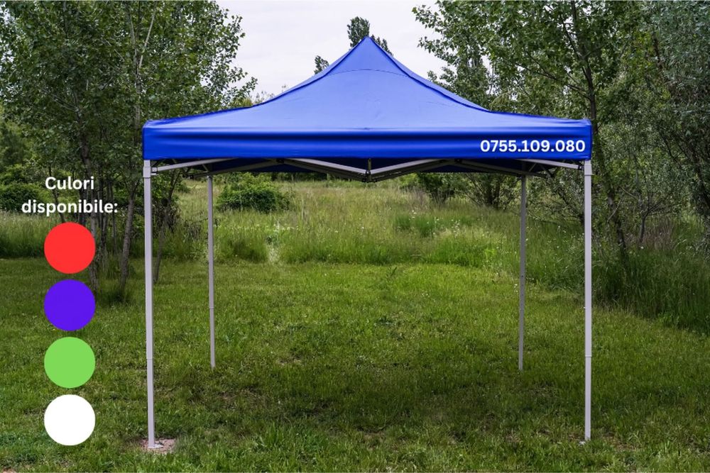 Cort pavilion pliabil piata targ camping 3×3 sigilat targuri eveniment