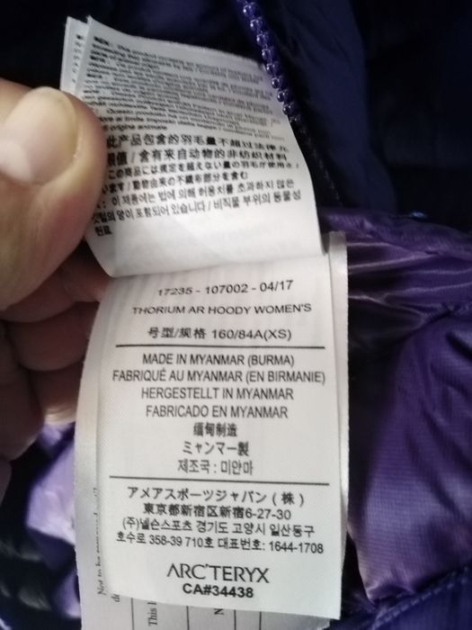 Arcteryx geaca de dama cu puf masura XS  TP