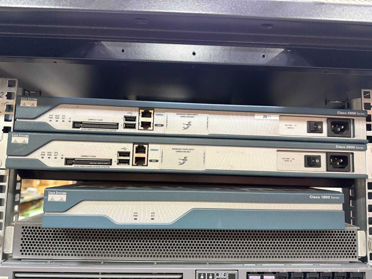 Маршрутизатор, Сервер Cisco и оптический (SAN) коммутатор HP