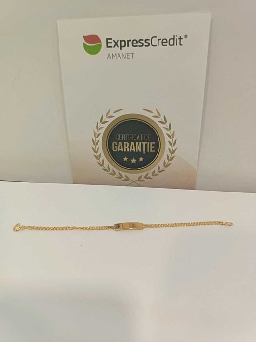 (AG41) Bratara aur, 14K b5592 Certificat de garantie
