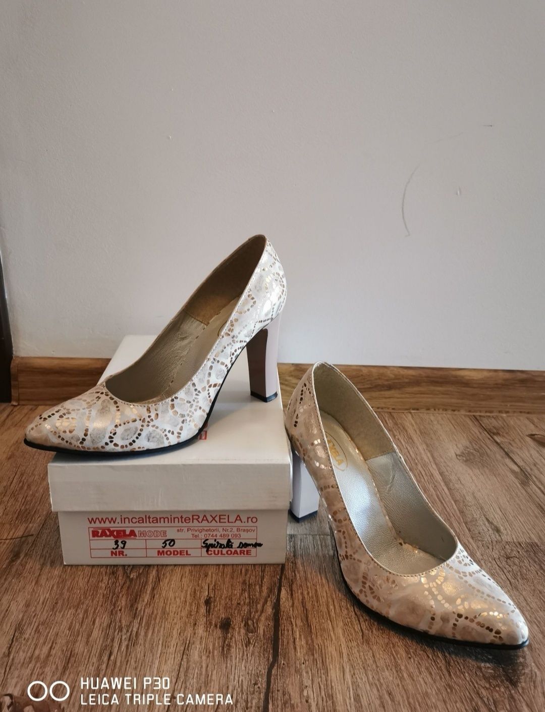 Pantofi dama ocazie Raxela nr 39 piele naturala