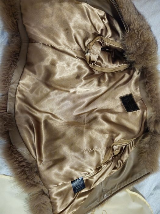 Haina din blana naturala de vulpe