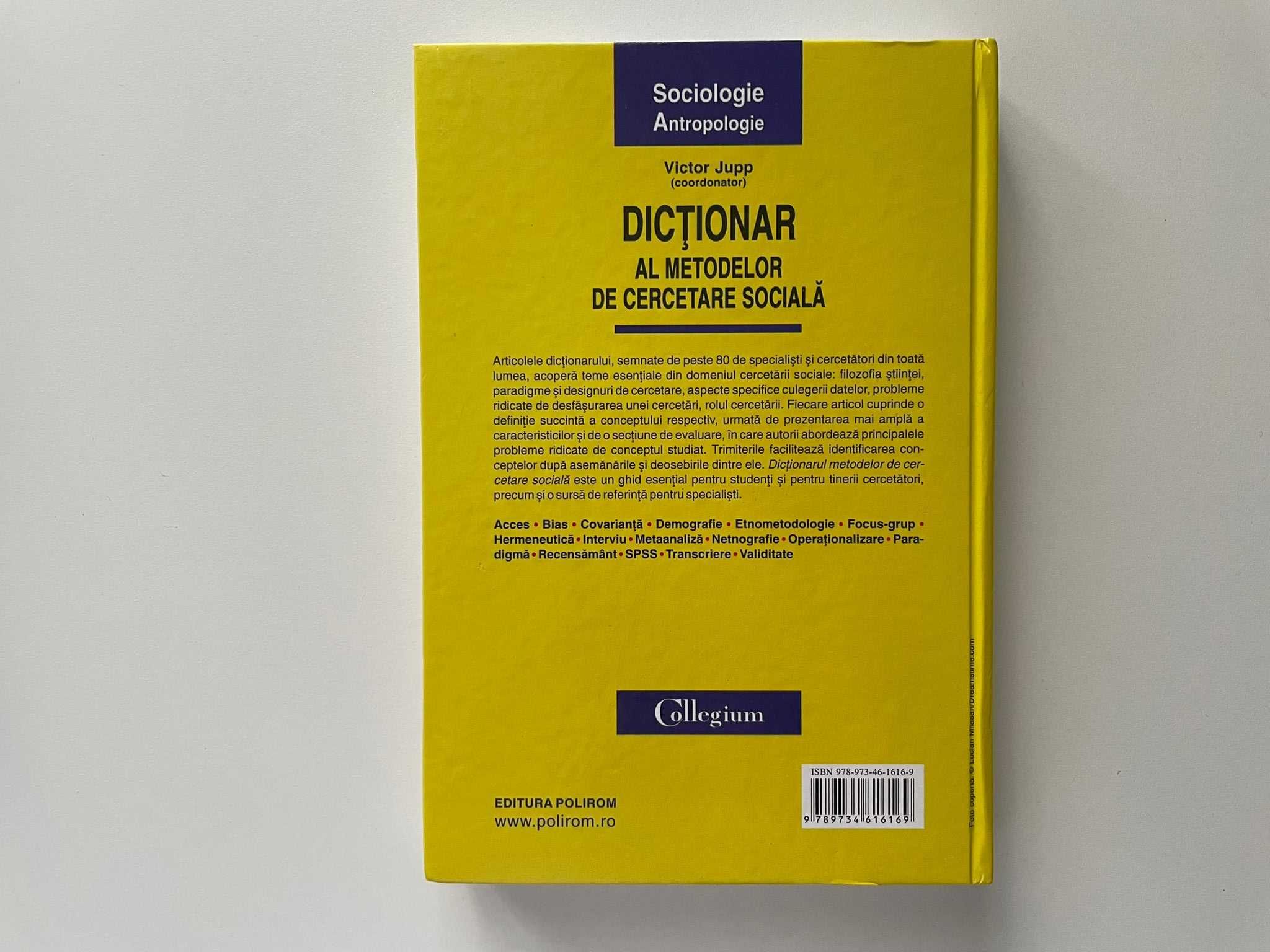 Carte Dictionar Al Metodelor De Cercetare Sociala