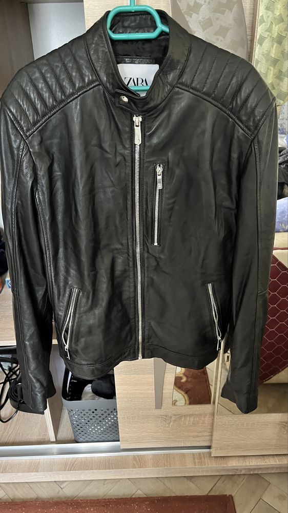 Geaca subtire de piele - Barbati - Zara