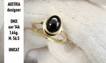 Inel Aur 14K Cu Noix Cabochon -