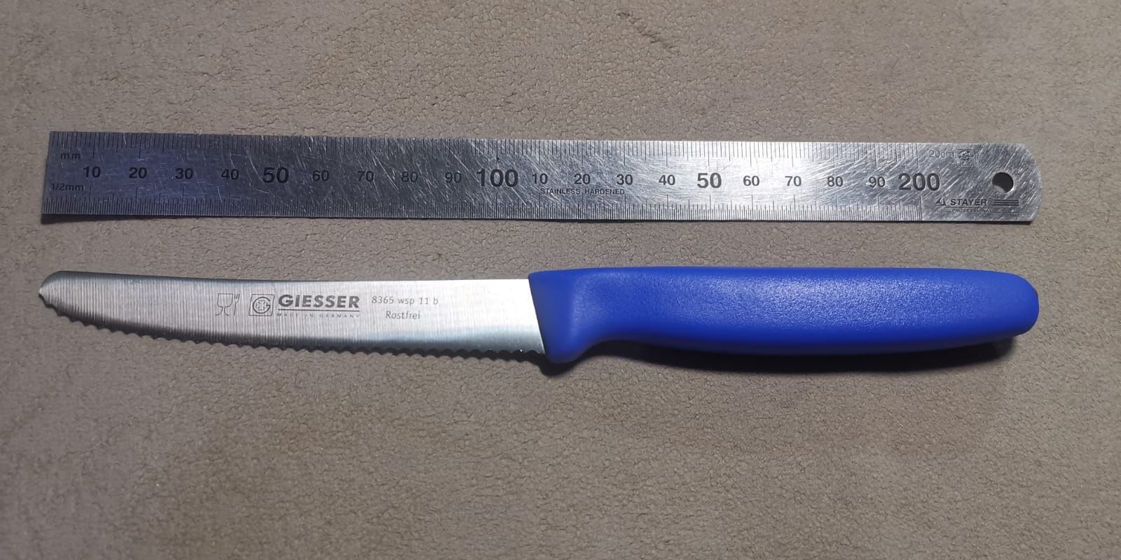 Нож Giesser 8365 Германия 11 см лезвие с зубчиками.