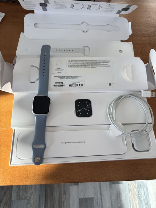 Apple Watch Series 6 40mm silver white, gps, fullbox, dama