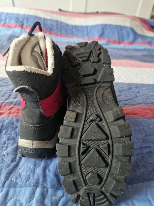 Ghete înalte îmblănite și impermeabile SH500 Warm Copii - Roz