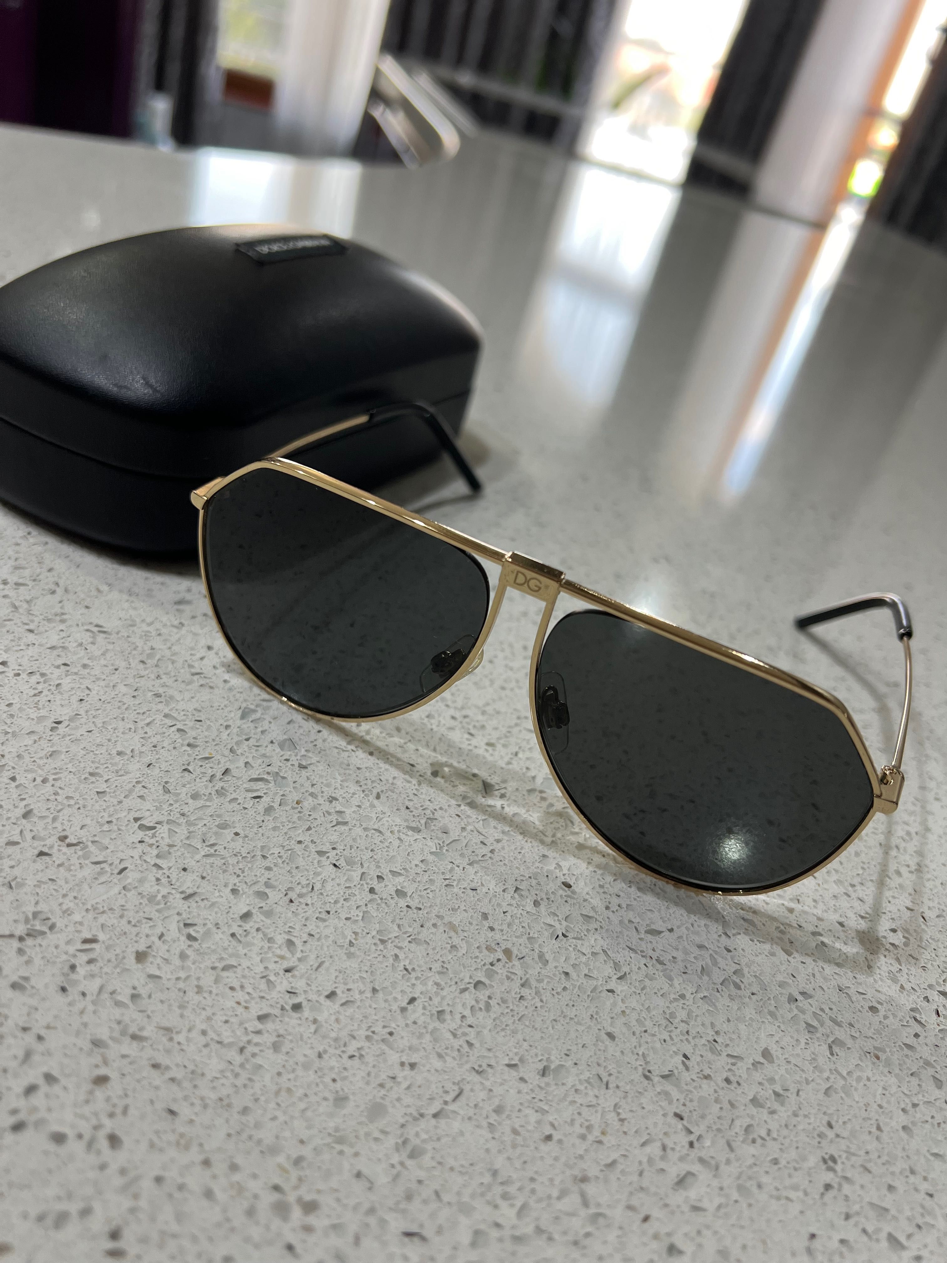 Слънчеви очила Dolce & Gabbana 2248 Gold като нови
