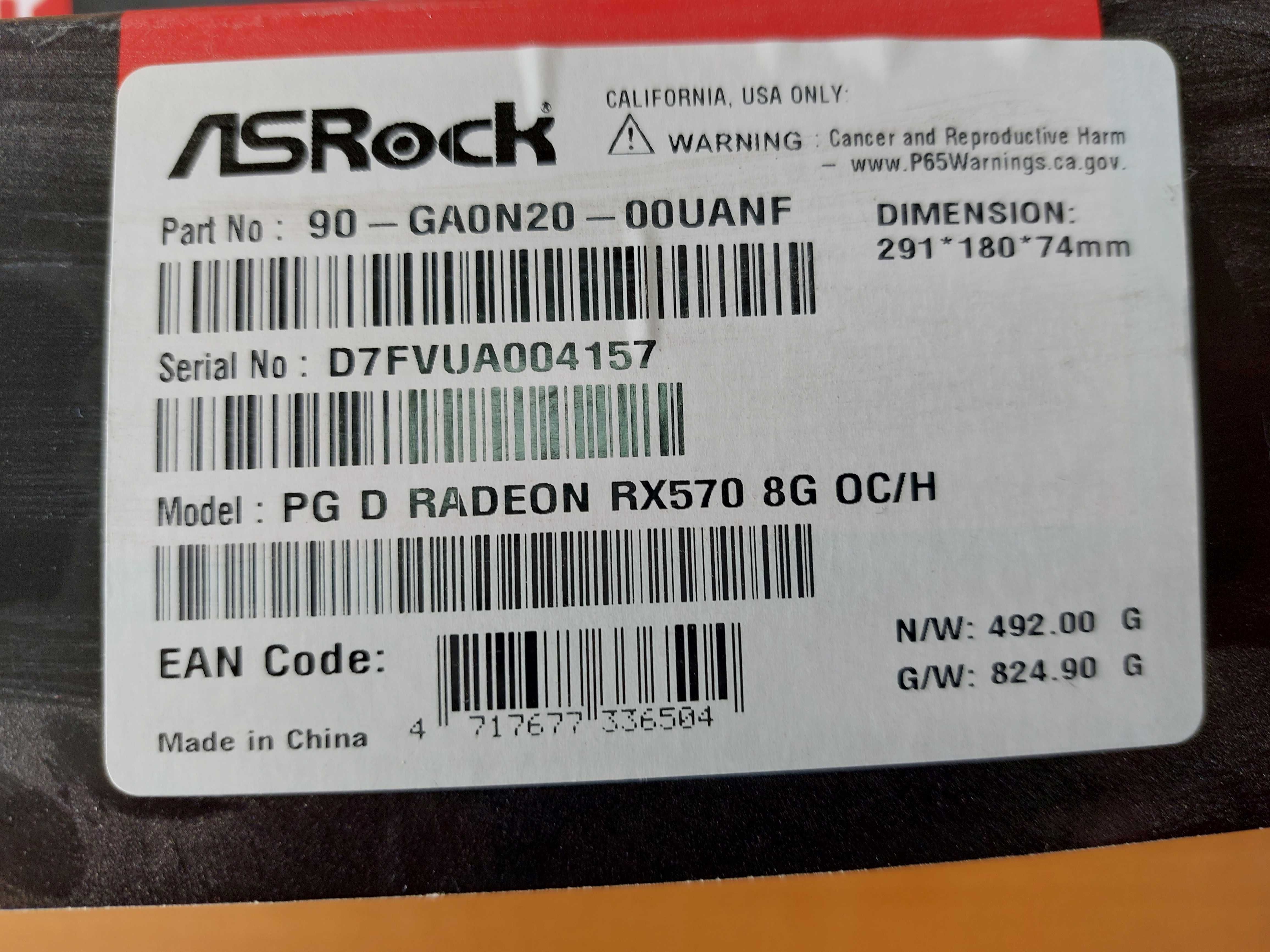 Видеокарта Radeon rx570 8 gb